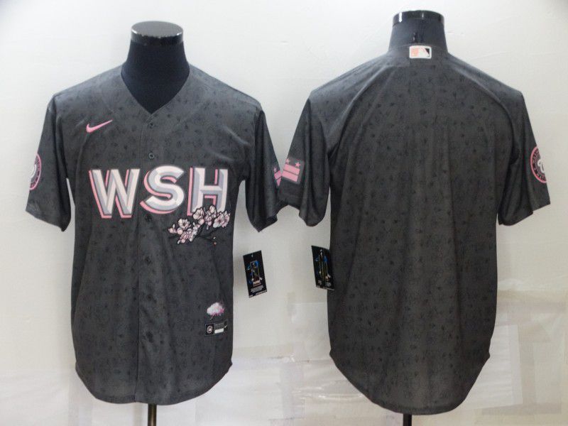 Men Washington Nationals Blank Grey City Edition Game Nike 2022 MLB Jersey->washington nationals->MLB Jersey